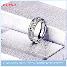 Jewelry pave diamond rings titanium steel wedding ring men ring stainless